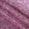 Creole Pink Metallic Floral Brocade - Folded | Mood Fabrics