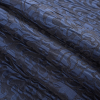 Navy/Black Crinkled Floral Brocade - Folded | Mood Fabrics