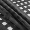 Italian Black Checkered Organza - Folded | Mood Fabrics