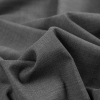 Dark Gull Gray Stretch Wool Suiting - Detail | Mood Fabrics