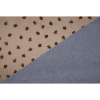 Beige and Gray Fused Double-Cloth Flocked with Brown Leaves - Full | Mood Fabrics