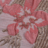 Metallic Gold and Pink Floral Brocade - Detail | Mood Fabrics
