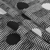 Black and White Circles Printed on a Crepe de Chine - Folded | Mood Fabrics