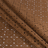 Italian Brown Perforated Faux Suede - Folded | Mood Fabrics