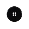 Black and Silver Marbleized Plastic Button - 36L/22mm - Detail | Mood Fabrics