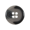 Charcoal Gray Rimmed Plastic Button - 40L/25mm - Detail | Mood Fabrics