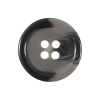 Charcoal Gray Rimmed Plastic Button - 40L/25mm | Mood Fabrics