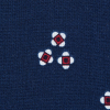 Navy Geometric Rayon Batiste - Detail | Mood Fabrics
