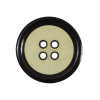 Oasis Green and Black 4-Hole Plastic Button - 44L/28mm | Mood Fabrics