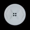 White Textured 4-Hole Button - 44L/28mm | Mood Fabrics