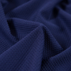 Luminous Navy Stretch Knit Piqued Jacquard - Detail | Mood Fabrics