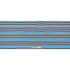 Italian Green/Surf Blue/White Bengal Striped Stretch Rayon Jersey Knit - Full | Mood Fabrics