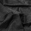 Black and Metallic Silver Striped Rib Knit - Detail | Mood Fabrics