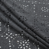 Italian Dark Gray Laser-Cut Jersey - Folded | Mood Fabrics