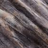 Gray and Ivory Printed and Embossed Stretch Faux Fur - Folded | Mood Fabrics