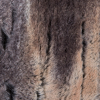 Gray and Ivory Printed and Embossed Stretch Faux Fur - Detail | Mood Fabrics