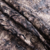 Black and Brown Stretch Faux Fur topped with Foil - Folded | Mood Fabrics