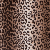 Brown and Beige Leopard Printed Stretch Faux Fur | Mood Fabrics