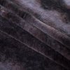 Black and Gray Striped Stretch Faux Rabbit Fur - Folded | Mood Fabrics
