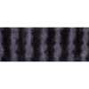 Black and Gray Striped Stretch Faux Rabbit Fur - Full | Mood Fabrics