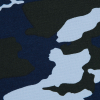 Patriot Blue and Rifle Green Camo Cotton Canvas - Detail | Mood Fabrics