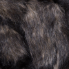 Black and Mocha Faux Artic Fox Fur - Detail | Mood Fabrics