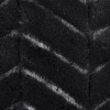Black Herringbone Grooved Faux Fur - Detail | Mood Fabrics