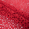 Fiery Red Laser-Cut Scuba Knit Neoprene | Mood Fabrics