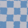 Oscare de la Renta Sky Blue Checkered Stretch Silk Crepe de Chine - Detail | Mood Fabrics