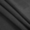 Italian Black on Black Herringbone Wool Blend - Folded | Mood Fabrics