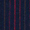 Italian Navy, Red and Green Striped Blended Wool Twill - Detail | Mood Fabrics