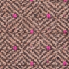 Italian Brown and Pink Herringbone Blended Wool Twill - Detail | Mood Fabrics