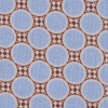 Blue and Brown Circular Geometric Printed Cotton Woven - Detail | Mood Fabrics