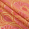 Orange and Yellow Ikat Seashell Printed Cotton Woven - Folded | Mood Fabrics