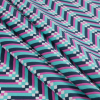 Green and Pink Chevron Printed Cotton Woven - Folded | Mood Fabrics