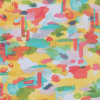 Abstract Multi-color Printed Cotton Jersey | Mood Fabrics