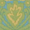 Green and Blue Ikat Seashell Printed Cotton Woven - Detail | Mood Fabrics