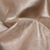 Metallic Rose Gold Faux Leather with a Elm Fabric Backing - Detail | Mood Fabrics