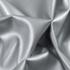 Metallic Silver Faux Leather with a Gray Faux Suede Backing - Detail | Mood Fabrics