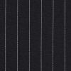 Italian Black and White Pinstriped Wool Twill - Detail | Mood Fabrics
