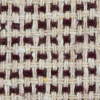 Italian Ecru and Bordeaux Checkerd Wool Blend - Detail | Mood Fabrics