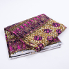 Lilac Rose Waxed Cotton African Print with Gold Metallic Foil | Mood Fabrics