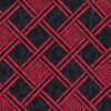 Black and Red Geometric Waxed Cotton African Print with additional Inlaid Print - Folded | Mood Fabrics