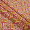 Orange and Pink Ikat Printed Cotton Woven - Folded | Mood Fabrics
