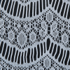 White Crochet Lace with Eyelash and All-over Scallop Design - Detail | Mood Fabrics