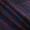 Patriot Blue and Beet Red Plaid Mohair Twill - Folded | Mood Fabrics