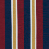 Brick Red, Honey and Blue Striped Polyester Imitation Dupioni | Mood Fabrics