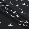 Black and White Birds Printed on a Polyester Chiffon - Folded | Mood Fabrics