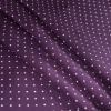 Plum Purple and White Polka Dotted Polyester Charmeuse - Folded | Mood Fabrics