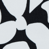 Black and White Floral Printed Polyester Jersey - Detail | Mood Fabrics